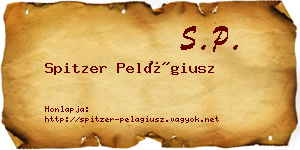 Spitzer Pelágiusz névjegykártya